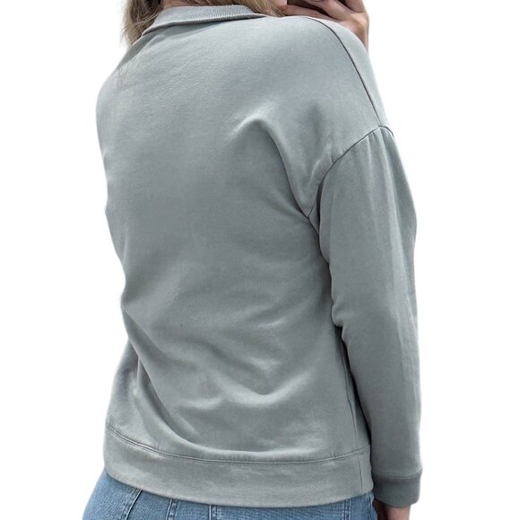 Barefoot Dreams MC Half Zip Long Sleeve Pullover Sweatshirt in Meadow Green Sz M - Picture 6 of 16